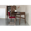 Chaise de repas tissu capitoné rouge