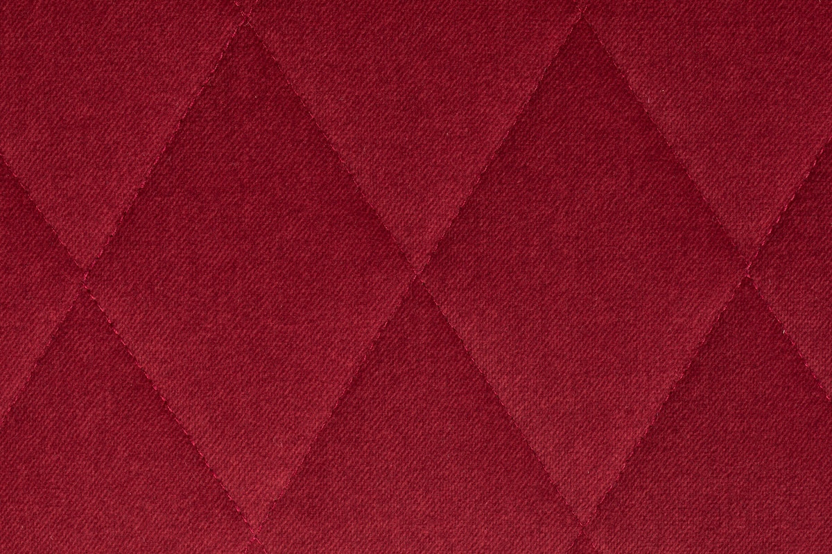 Chaise de repas tissu rouge diamant