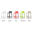 Tabouret bar design extérieur rouge chez Vondom