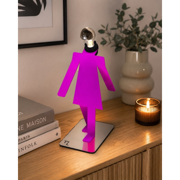 Lampe à poser rose - MOONWALK Thomas de Lussac