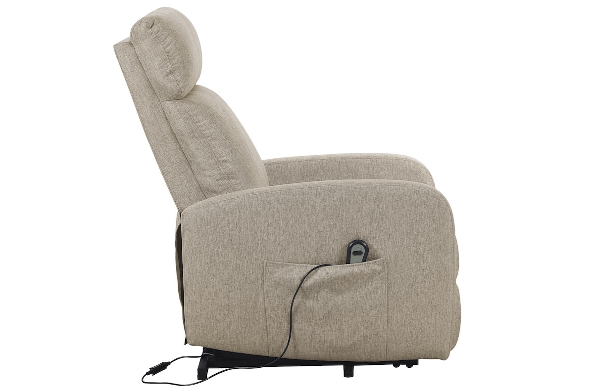 electric recliner beige armchair - SERENITY