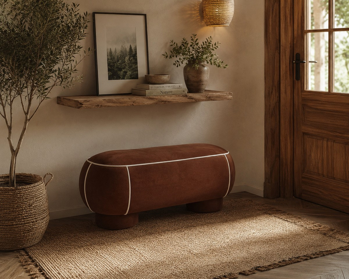 banc marron rouille
