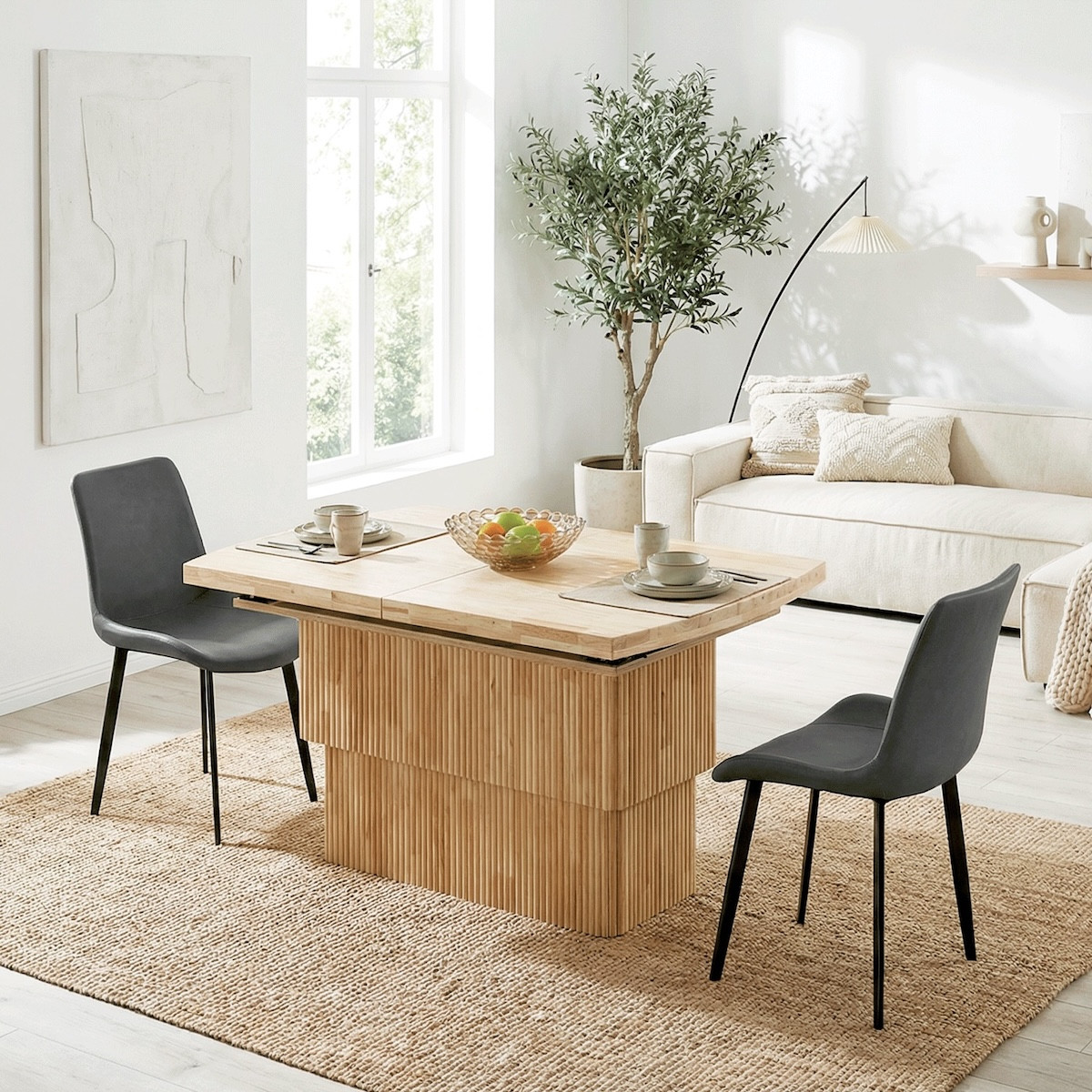 Table basse convertible repas électrique