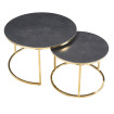 Set de tables basses gigognes céramique gris