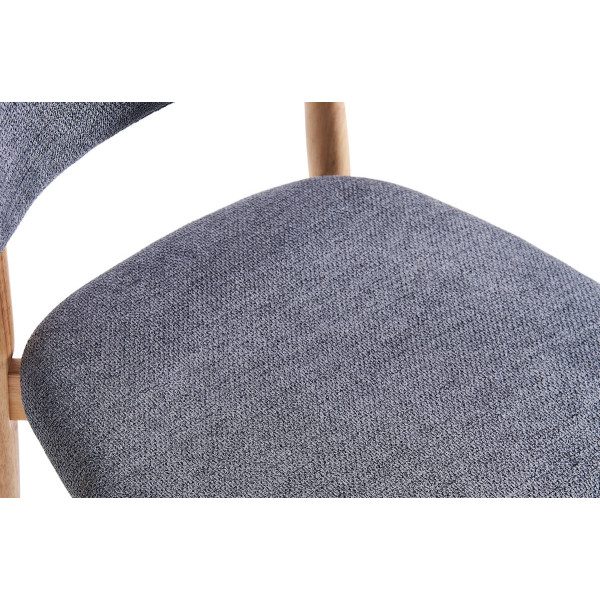 Chaise de repas tissu gris