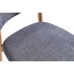 Chaise de repas tissu gris
