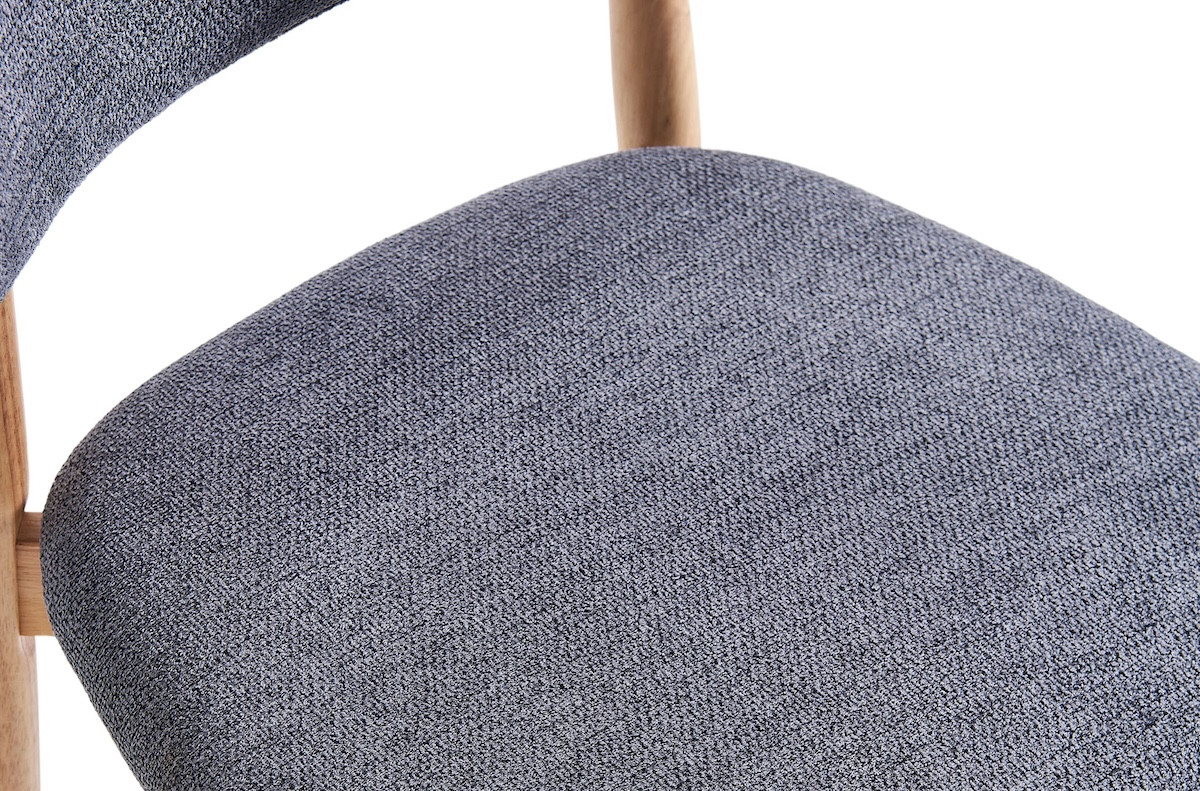 Chaise de repas tissu gris