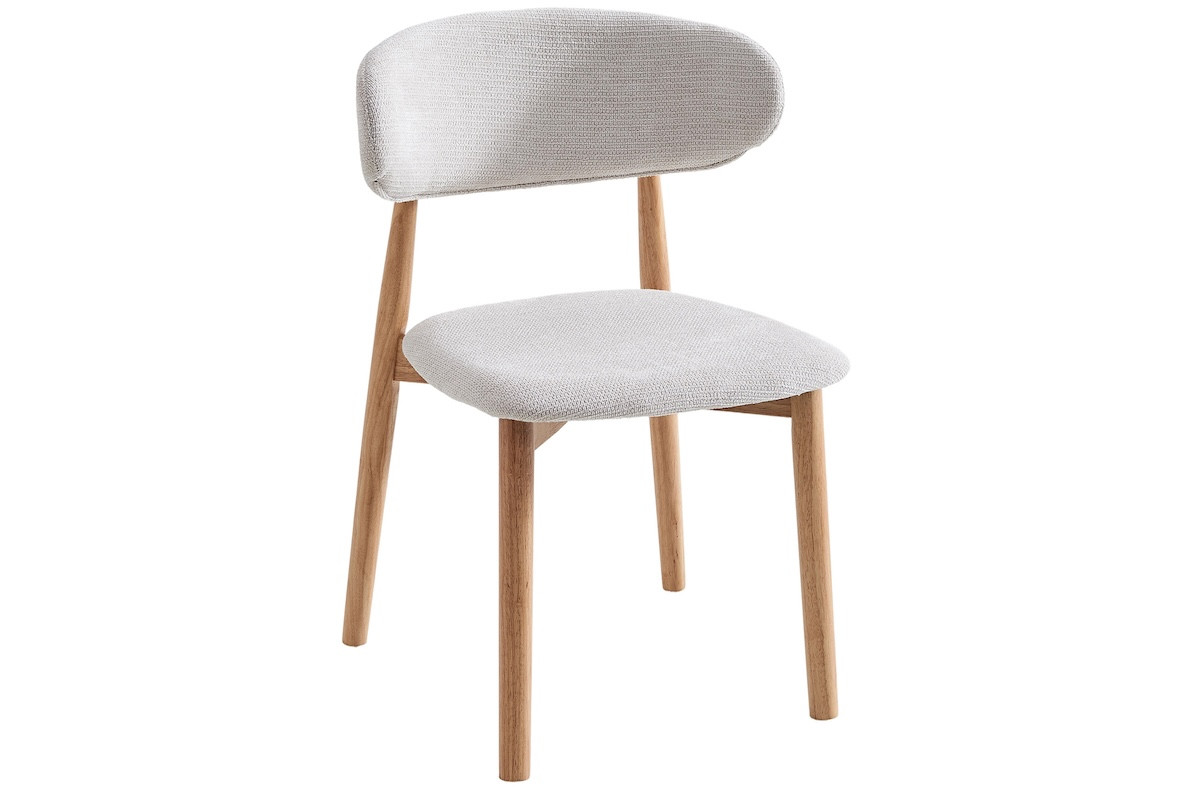 Chaise de repas en tissu moderne et chaleureuse