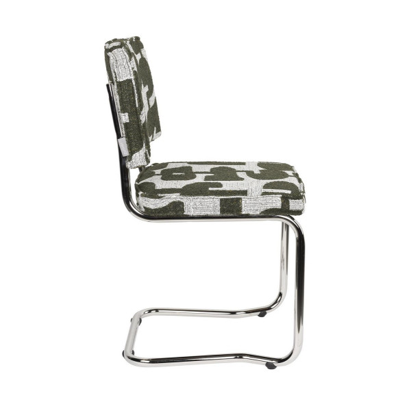 Chaise Ridge imprimée tissu retro