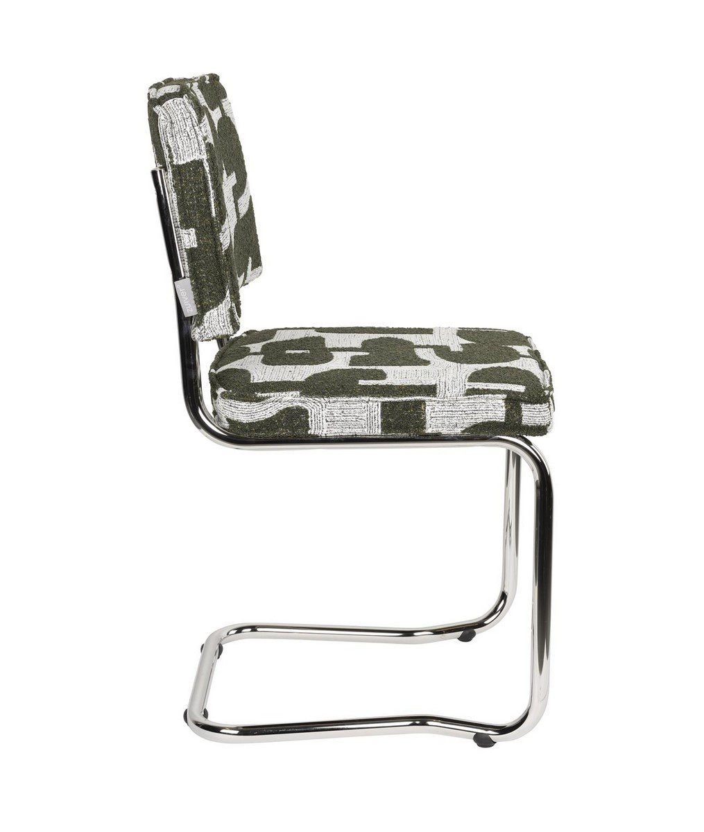 Chaise Ridge imprimée tissu retro