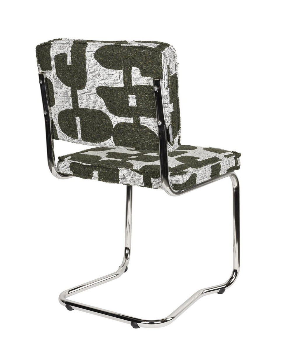 Chaise Ridge tissu retro
