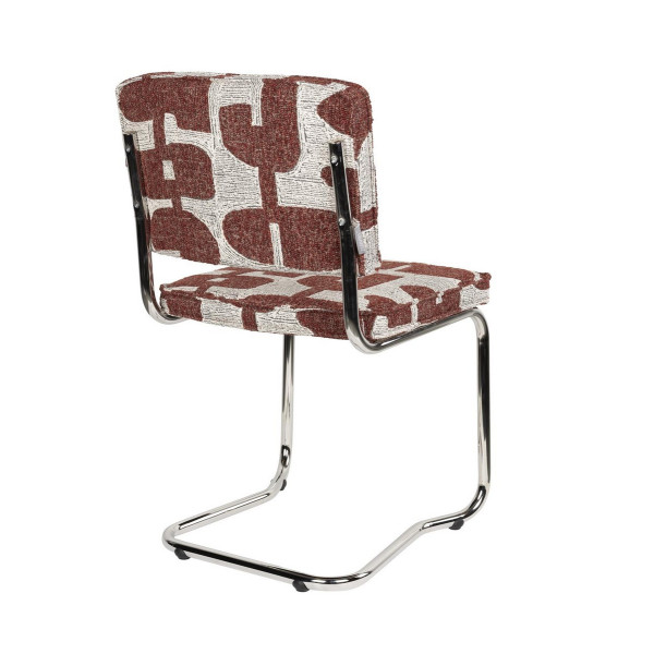 Ridge chair with retro printed upholstery