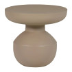 Table d'appoint ronde beige avec pied large