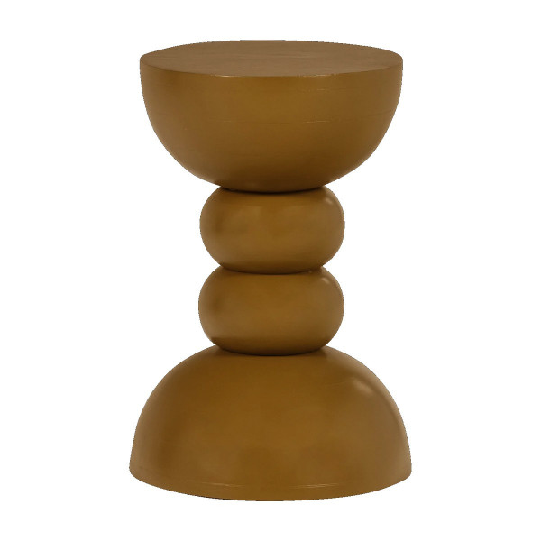 Table appoint en bois moutarde