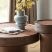 Table de salon en bois ronde