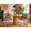 Ridge chair with retro printed upholstery