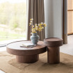 Table d'appoint en bois de manguier marron