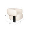 fauteuil beige Neil - dimensions