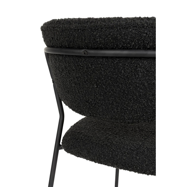 Chaise Bellagio bouclé noir