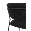 Chaise Bellagio bouclé noir