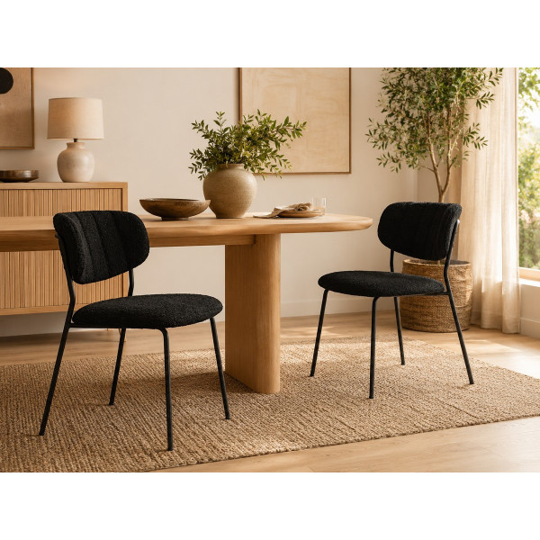 chaises repas noir