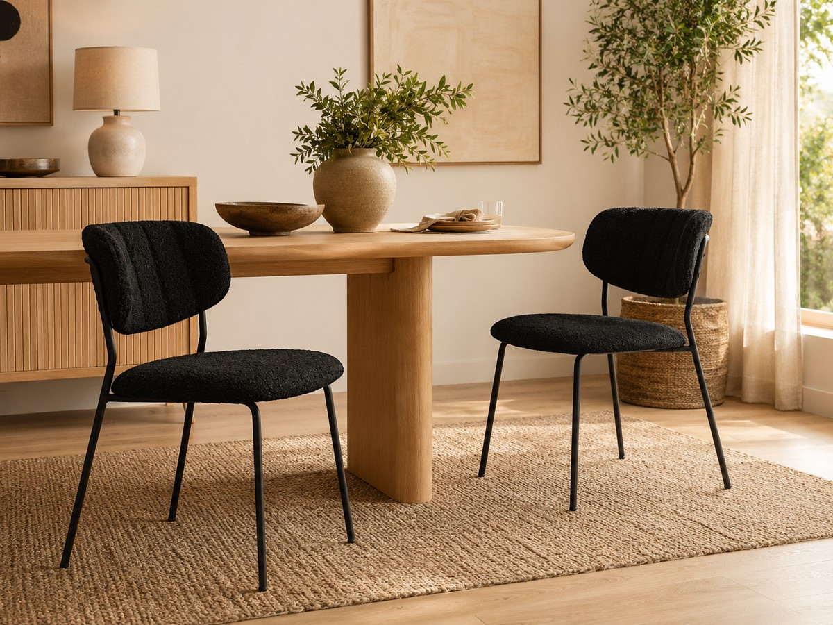 chaises repas noir