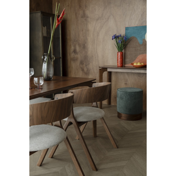 chaise de repas en bois et tissu