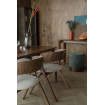 chaise de repas en bois et tissu
