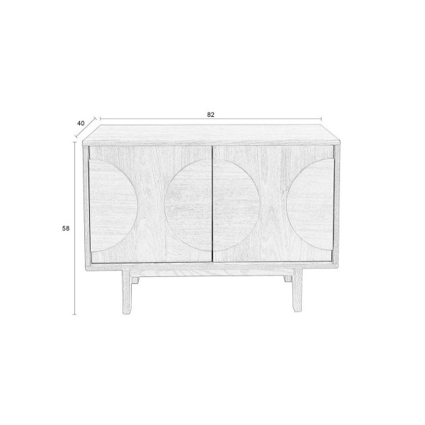 Buffet en Noyer 2 portes 82 cm - GROOVE