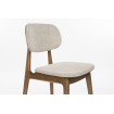 Sedia da pranzo in legno e tessuto beige - MARAIS, set da 2