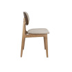 Wood and Beige Fabric Dining Chair - MARAIS, Set of 2