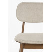 Silla de comedor de madera y tela beige - MARAIS, juego de 2