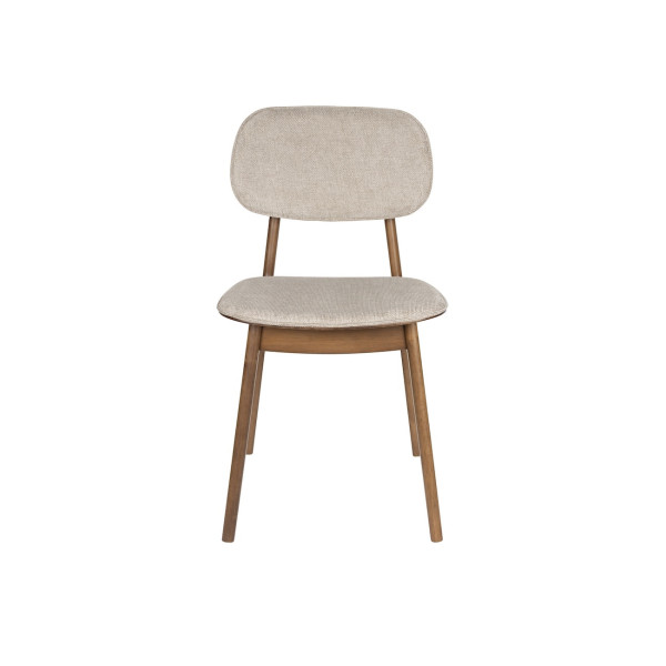chaise salle à manger Marais bois noyer tissu beige