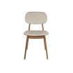 Sedia da pranzo in legno e tessuto beige - MARAIS, set da 2