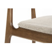Sedia da pranzo in legno e tessuto beige - MARAIS, set da 2