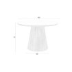 Table ronde ALMIRA 115 cm effet marbre blanc et noyer | Mathi Design