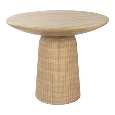 Table à manger ronde Brison Dutchbone en béton effet pierre