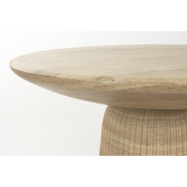 90 cm Round Stone-Effect Concrete Dining Table - BRISON Dutchbone
