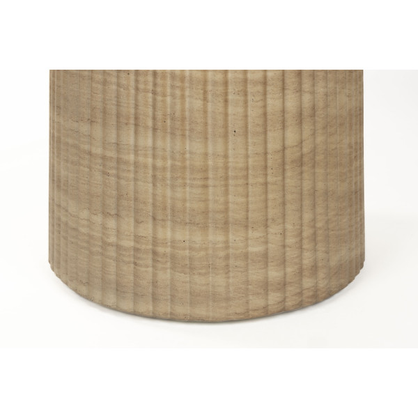 90 cm Round Stone-Effect Concrete Dining Table - BRISON Dutchbone