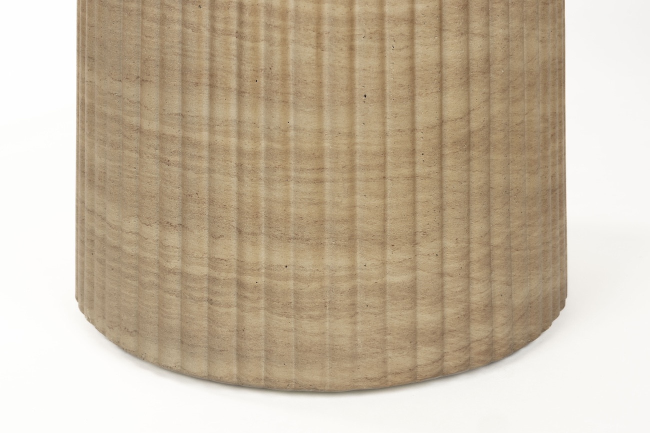 90 cm Round Stone-Effect Concrete Dining Table - BRISON Dutchbone