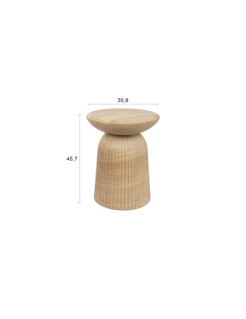 BRISON Stone-Effect Concrete Stool | Designer Side Table