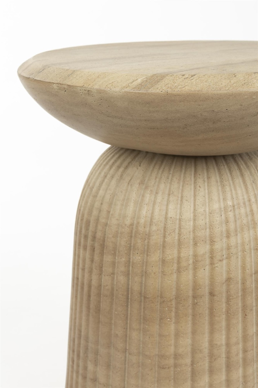 BRISON Stone-Effect Concrete Stool | Designer Side Table