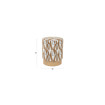 Beige Ziggy Fabric Pouf Stool | Designer Seat by Mathi Design