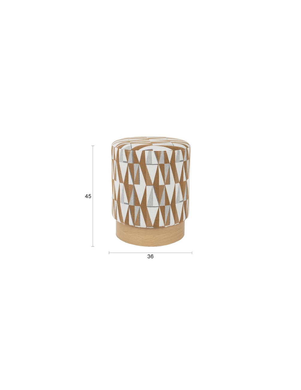tabouret ou bout de canapé Ziggy dimensions