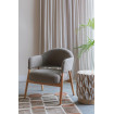 Pouf design à motif géométrique beige