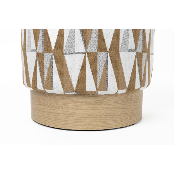 Sitzhocker aus Stoff ZIGGY in Beige | Mathi Design