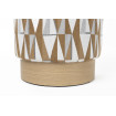 Taburete puf de tela Ziggy beige | Asiento de diseño Mathi Design