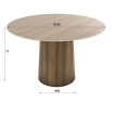 Table ronde avec plateau en Travertin - dimensions