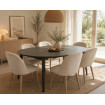 Tivoli black round extendable dining table