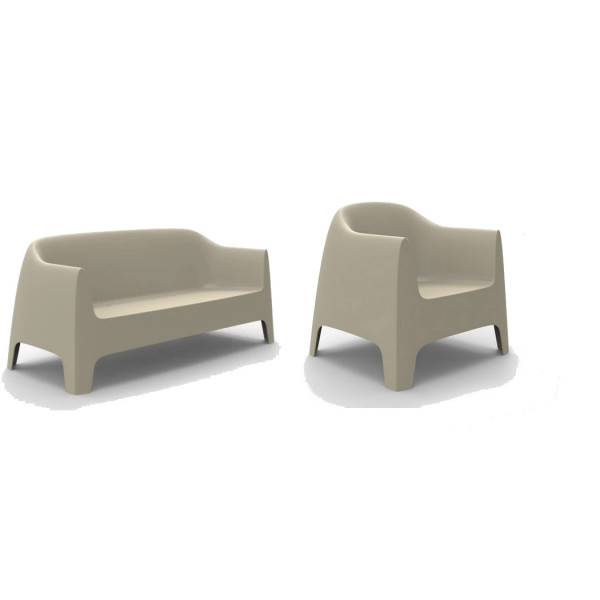 Canapé + fauteuil SOLID écru Canapé + fauteuil SOLID écru